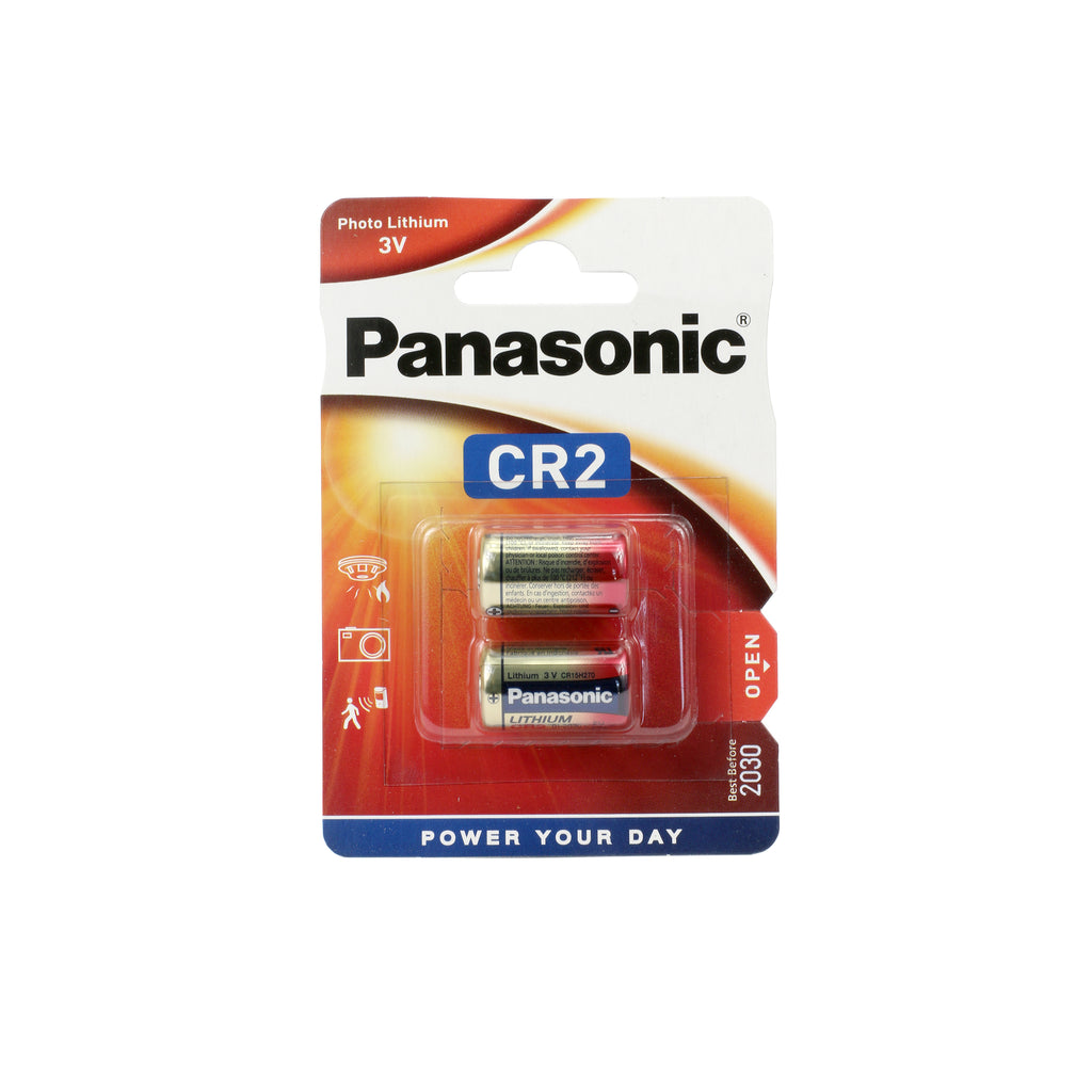 Panasonic CR123A 3V Long Lasting Lithium Batteries - 2 Pack 
