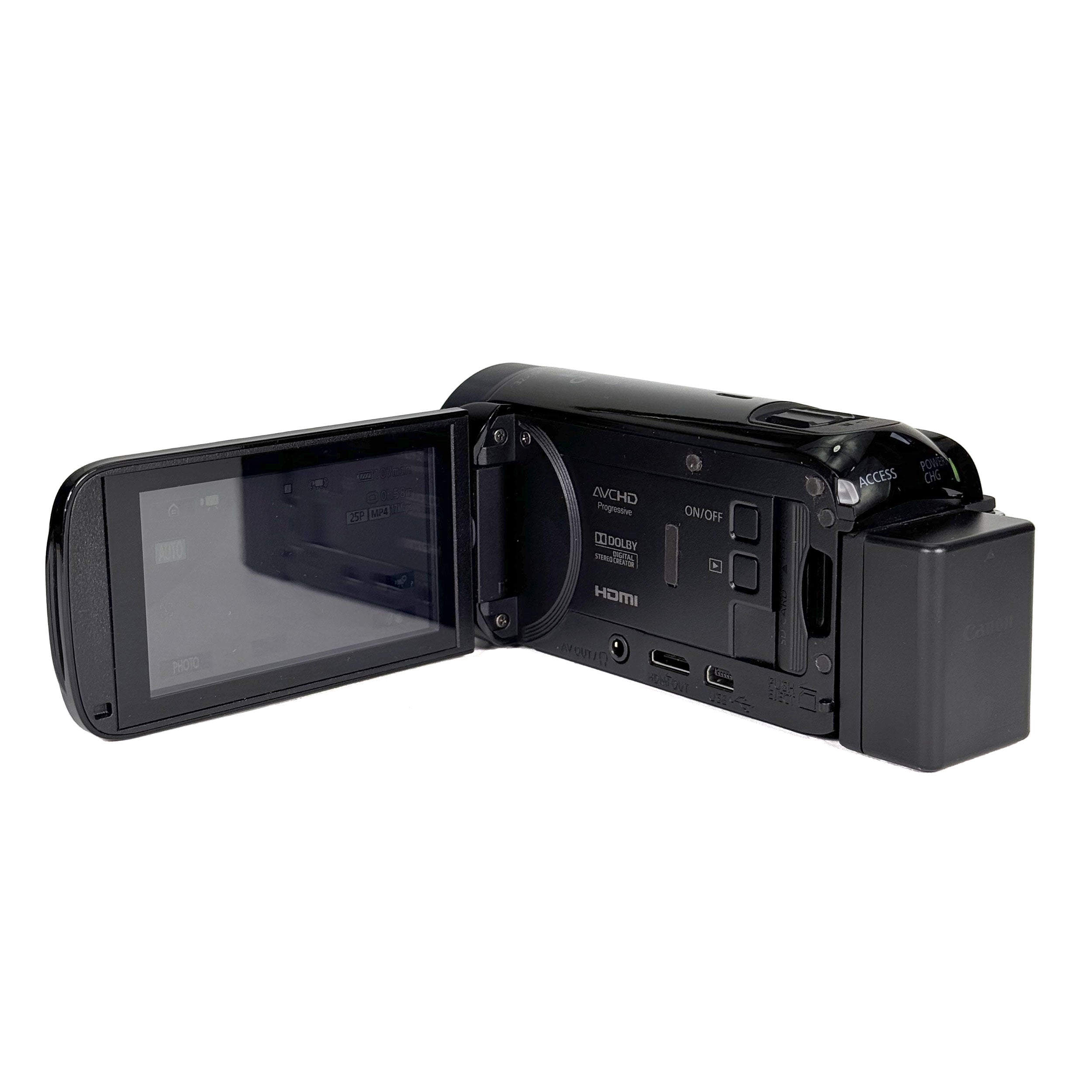 Caricabatterie Duale Vhbw Per Canon Legria HF R38/R37/R47/R46/R406 – Stazione A 2 Vani Con Display E Alimentazione USB-C
