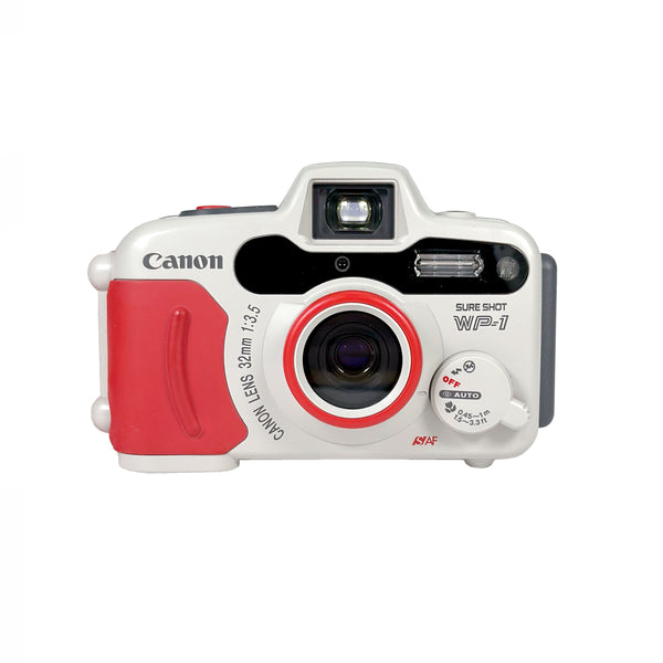 ジャンク品 キャノン Canon SURESHOT WP-1 Canon Sure Shot WP-1 35mm Film Camera w/ Strap, Case, Box