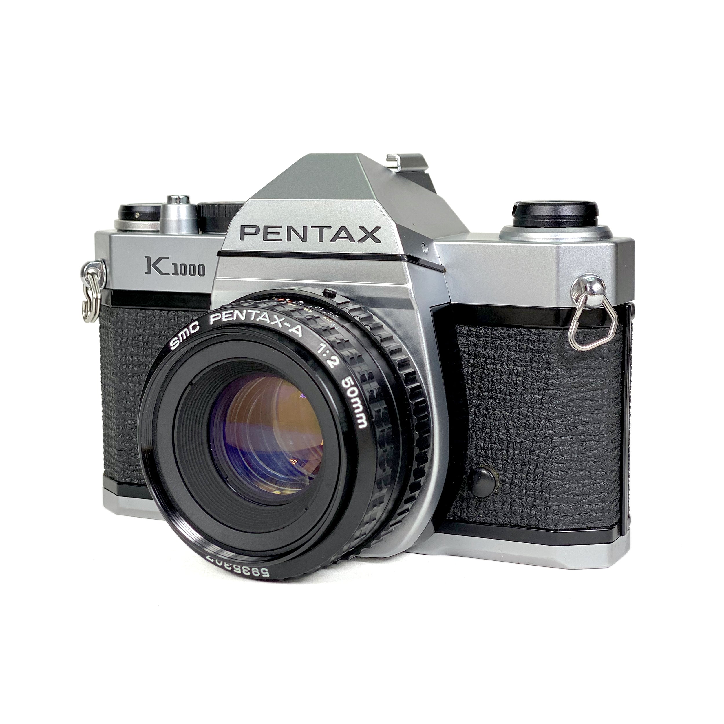 【動作確認済】 Pentax K1000 E1129-6e p Pentax K1000 35mm SLR Camera Kit w/ 55mm Manual Focus Lens