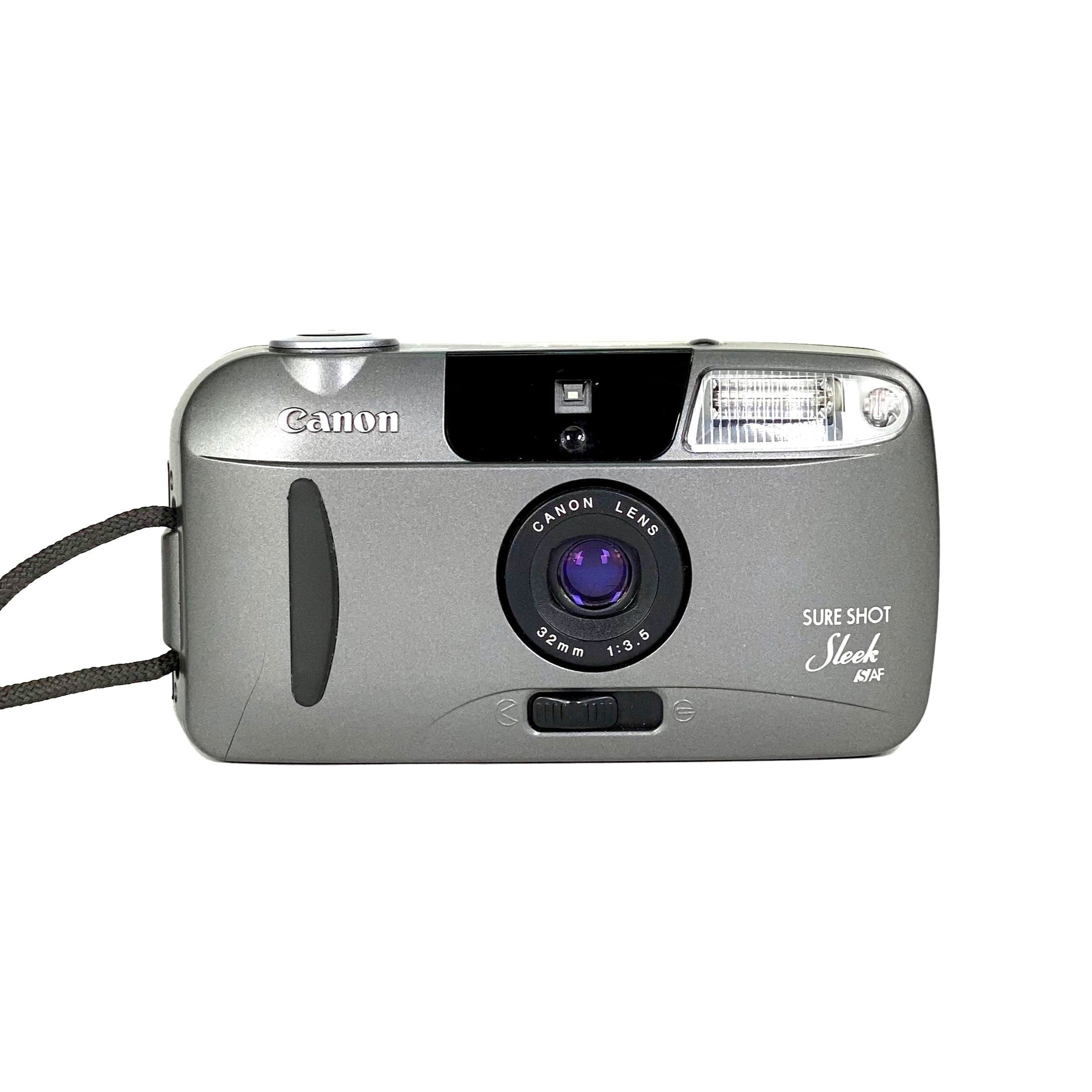 キャノン SURE SHOT SLEEK 35mm フィルムカメラ Canon Sure Shot Sleek – Retro Camera Shop