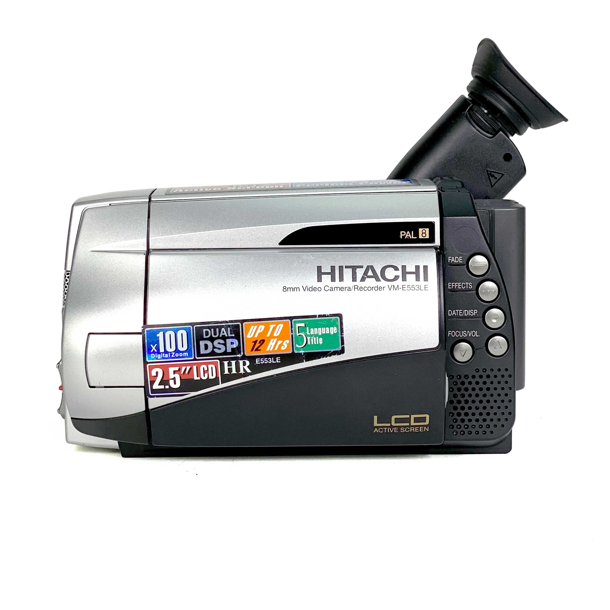 lanzar Inclinarse Capitán Brie Hitachi VM-E553LE 8mm PAL 8 Video CamCorder – Retro Camera Shop